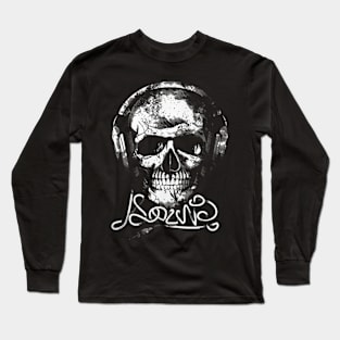 Skuls with Headphone Long Sleeve T-Shirt